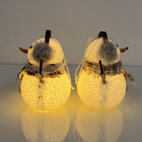 2pcs Enchanting Illuminated Mini Snowman Ornament for Christmas Home Decor