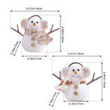 2pcs Enchanting Illuminated Mini Snowman Ornament for Christmas Home Decor