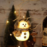 2pcs Enchanting Illuminated Mini Snowman Ornament for Christmas Home Decor - Extra Image