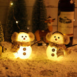 2pcs Enchanting Illuminated Mini Snowman Ornament for Christmas Home Decor - Extra Image