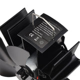 Stove Fan 6 Blade Mini Fireplace Fan Heat Powered Wood Stove Fan