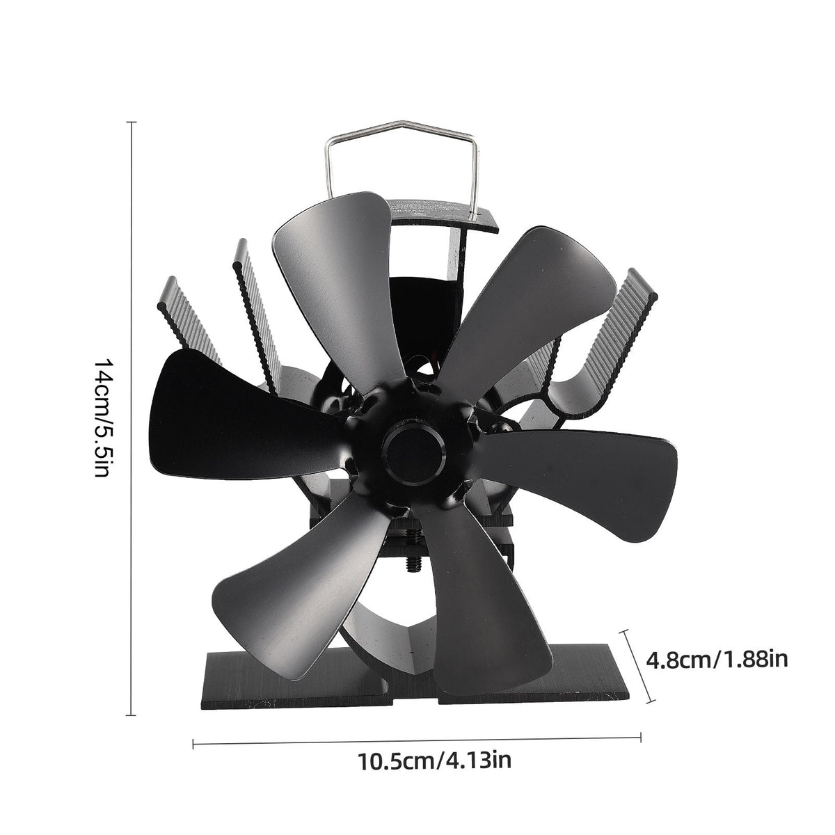 Stove Fan 6 Blade Mini Fireplace Fan Heat Powered Wood Stove Fan