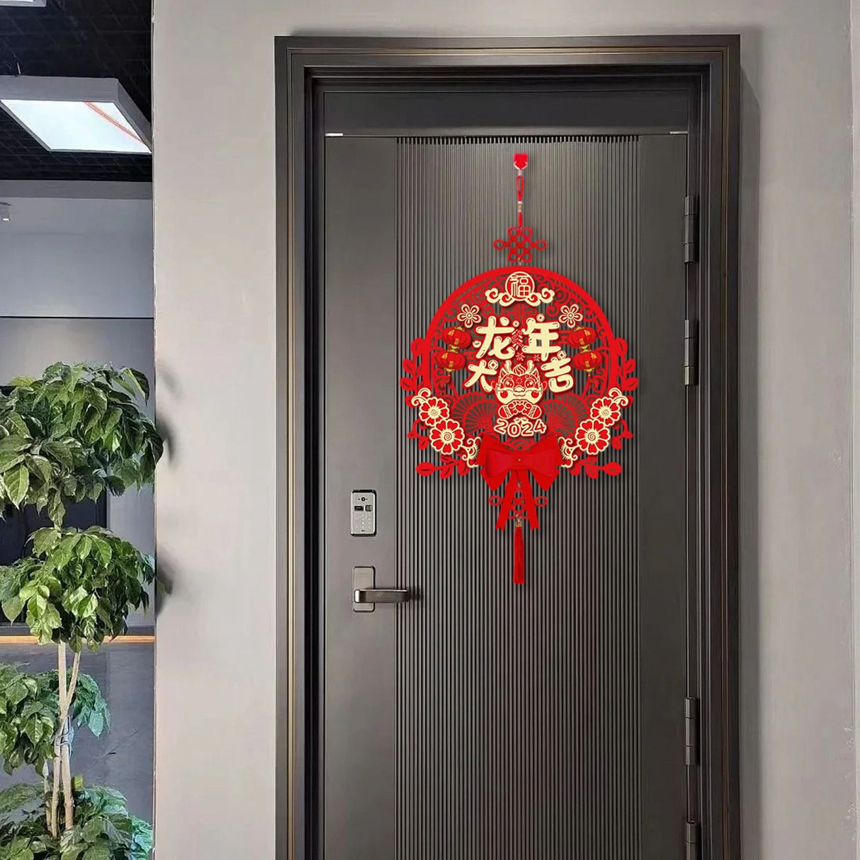 Door Decals for Dragon Year Festive 3D Hanging Decorations for Entrance Door and Window Flower Decor