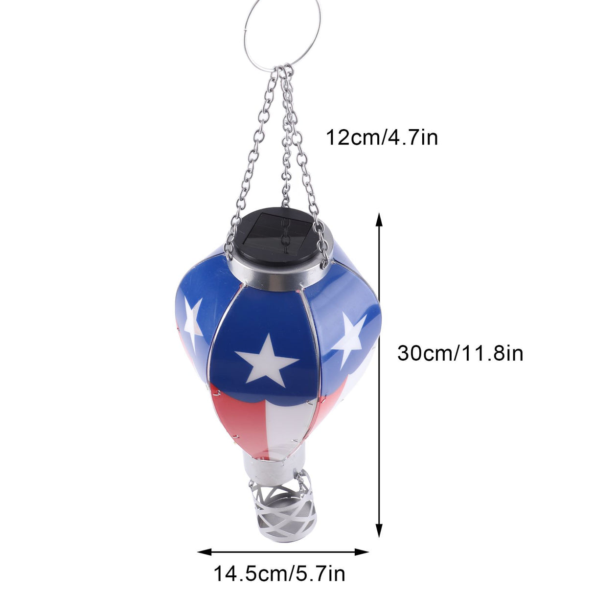LED Solar Hot Air Balloon Lamp Garden Hanging Night Light for Outdoor Home Party Decor