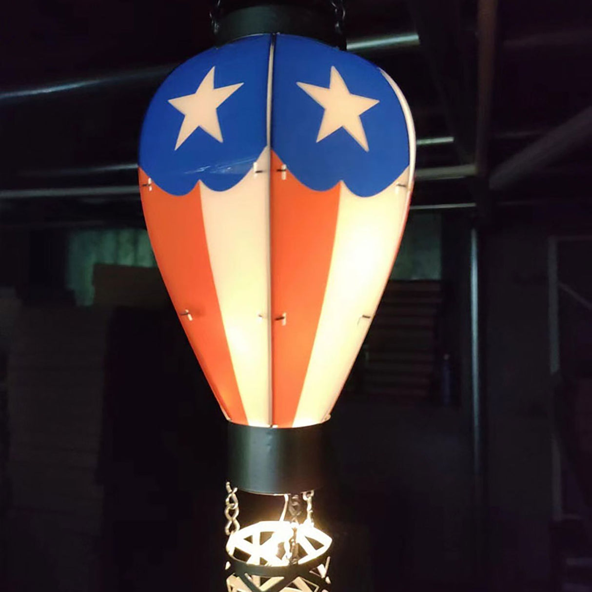 LED Solar Hot Air Balloon Lamp Garden Hanging Night Light for Outdoor Home Party Decor