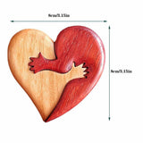 Wooden Heart Decorative Ornament Heart Shaped Craft Pendant Gift For Mother's Day Valentine's Day