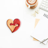 Wooden Heart Decorative Ornament Heart Shaped Craft Pendant Gift For Mother's Day Valentine's Day