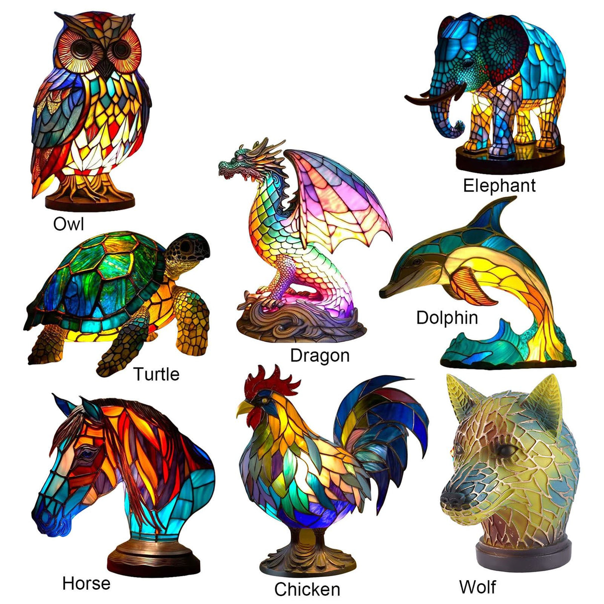 Animal Desk Lamp Cartoon Animal Bedside Lamp Home Decor Table Light for Living Room Bedroom
