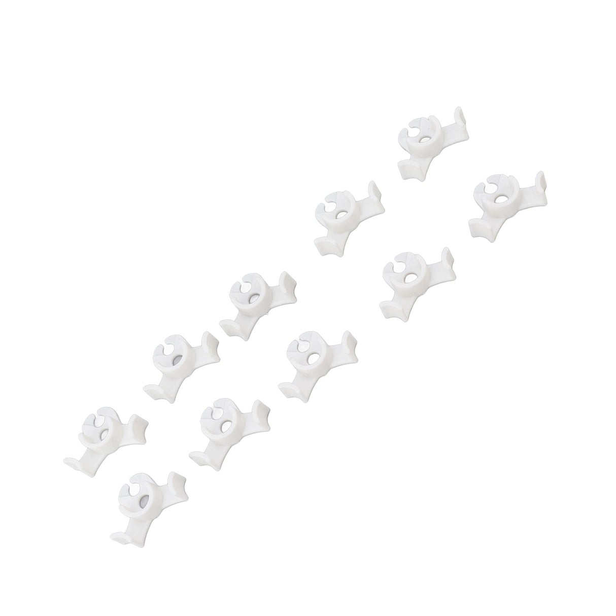 20Pcs Plant Bender Plastic Low Stress 90 Degree Angle Adjustable Plant Training Clips for Green House Garden White