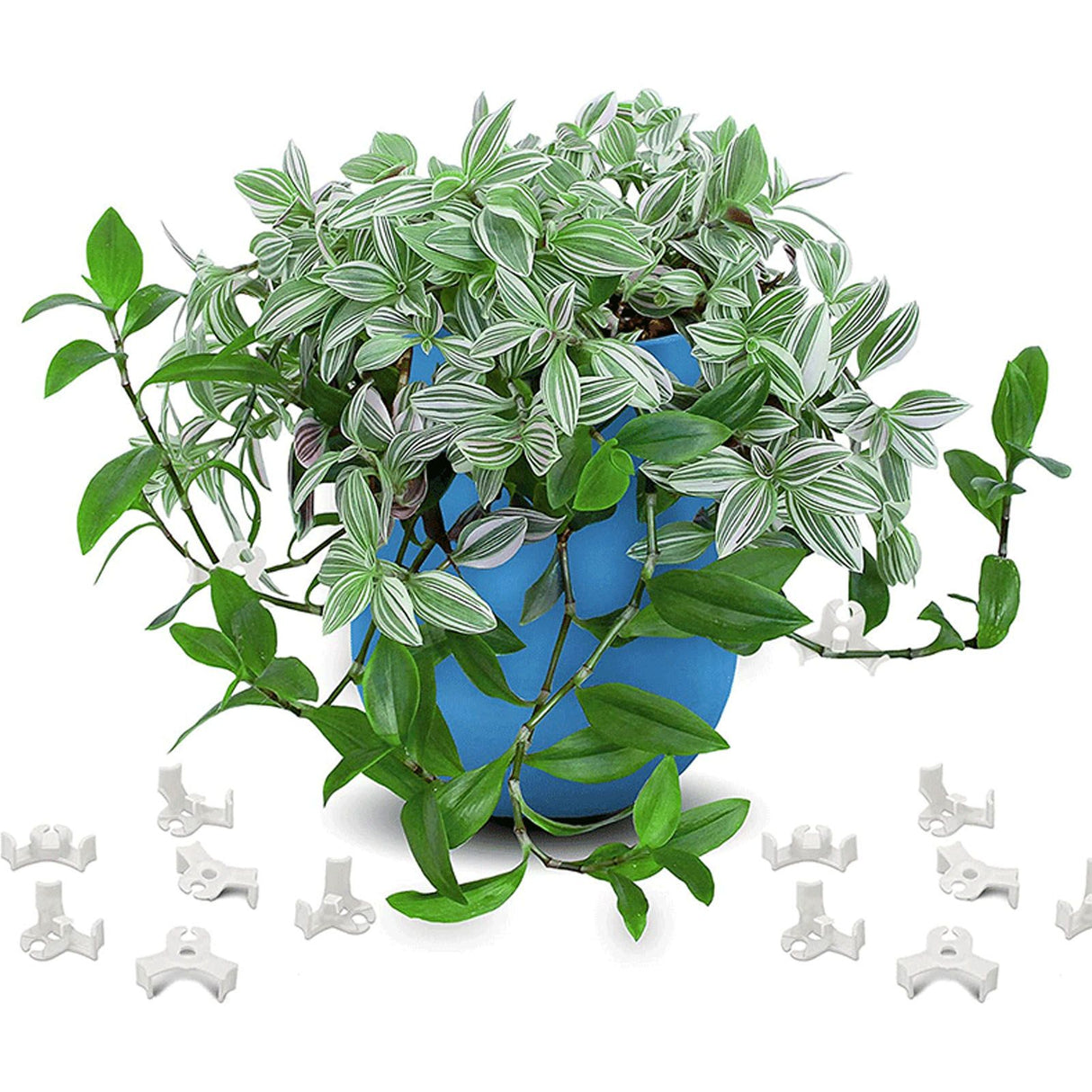 20Pcs Plant Bender Plastic Low Stress 90 Degree Angle Adjustable Plant Training Clips for Green House Garden White