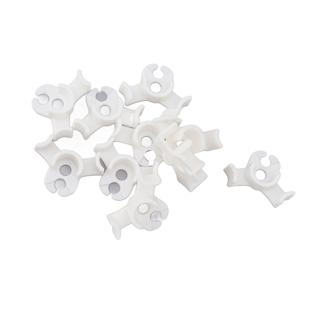 20Pcs Plant Bender Plastic Low Stress 90 Degree Angle Adjustable Plant Training Clips for Green House Garden White