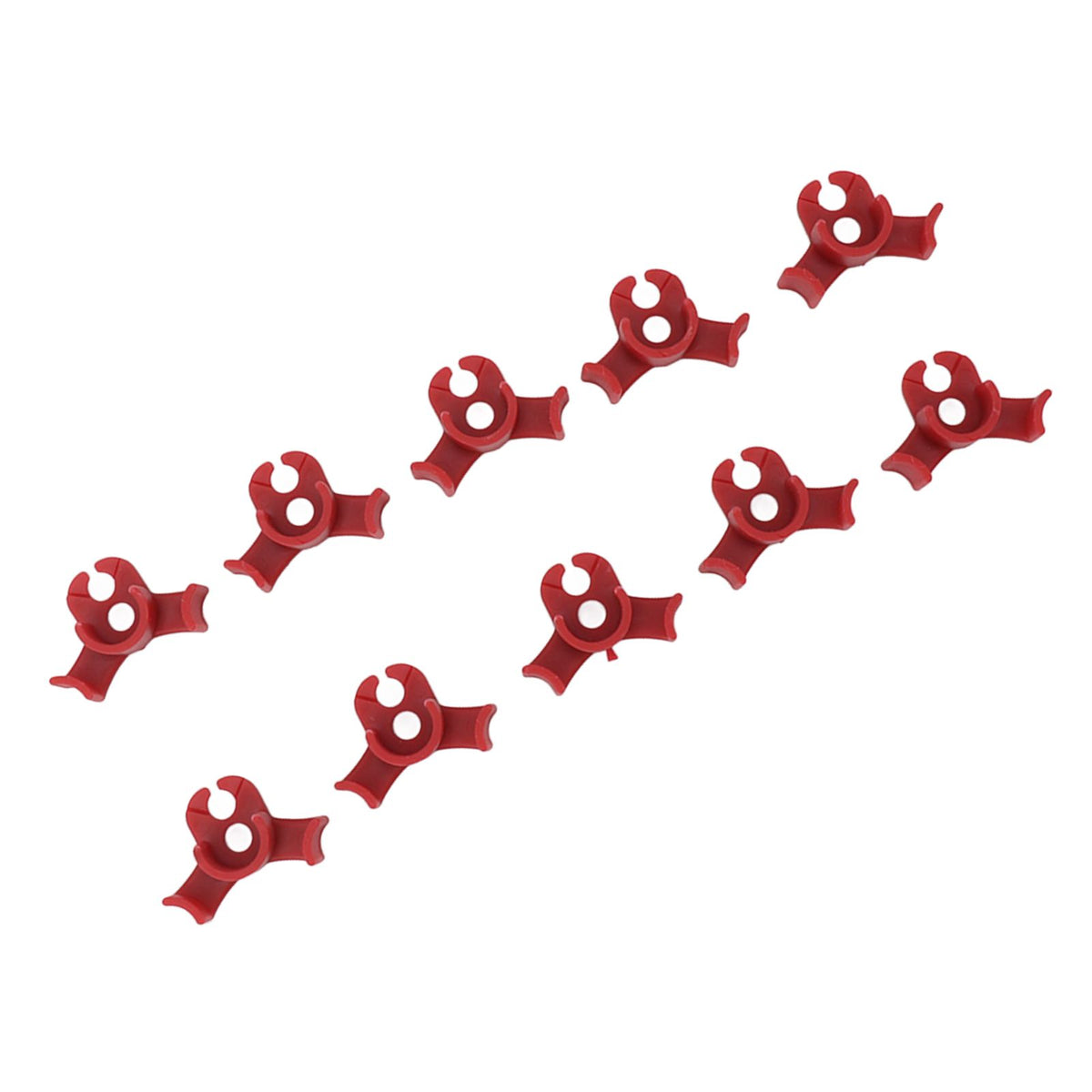 20Pcs Plant Bender Plastic Low Stress 90 Degree Angle Adjustable Plant Training Clips for Green House Garden Red