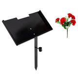 Grave Marker Stand Marker Holder Iron Anti Fade Easy Assembly Matte Finish Drain Hole Memorial Stone Plaque Stand for Loved Ones Pets