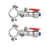 10PCS Atomizing Spray Nozzle Set Zinc Alloy Agricultural Plant Water Misting Fan Nozzle for Tractor Lawn Landscaping Irrigation - Top-Down View