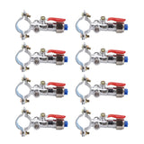 10PCS Atomizing Spray Nozzle Set Zinc Alloy Agricultural Plant Water Misting Fan Nozzle for Tractor Lawn Landscaping Irrigation - Close-Up Angle