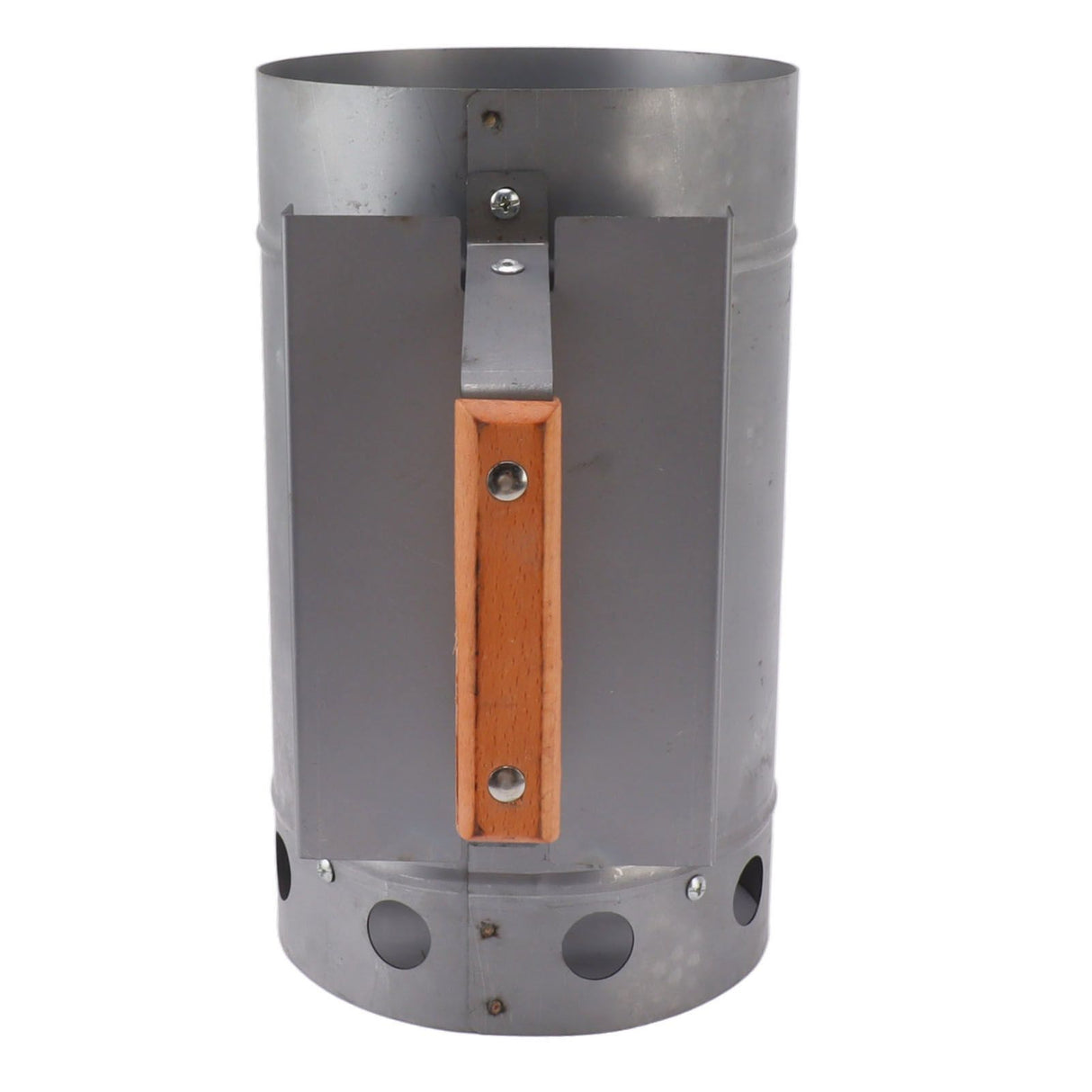Grill Chimney Starter Wood Handle Compact Barbecue Chimney Starter for Outdoor Cooking Camping