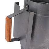 Grill Chimney Starter Wood Handle Compact Barbecue Chimney Starter for Outdoor Cooking Camping