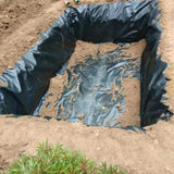 Black Pond Liner PE Durable Pond Liner for Waterfall Fish Ponds Garden Fountain