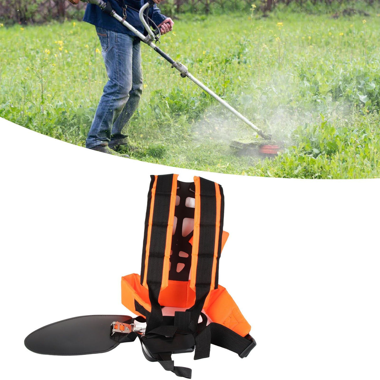 Lawn Mower Shoulder Strap Ergonomic Adjustable Universal Brush Cutter Strap Garden Machinery Accessory