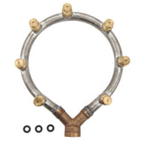 Multifunctional Annular Nozzle G3/8 Female Thread Multi Head Ring Shaped Atomizing Nozzle for Garden Agricultural Irrigation 7 Head