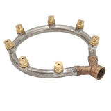 Multifunctional Annular Nozzle G3/8 Female Thread Multi Head Ring Shaped Atomizing Nozzle for Garden Agricultural Irrigation 7 Head - Side View