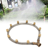 Multifunctional Annular Nozzle G3/8 Female Thread Multi Head Ring Shaped Atomizing Nozzle for Garden Agricultural Irrigation 10 Head