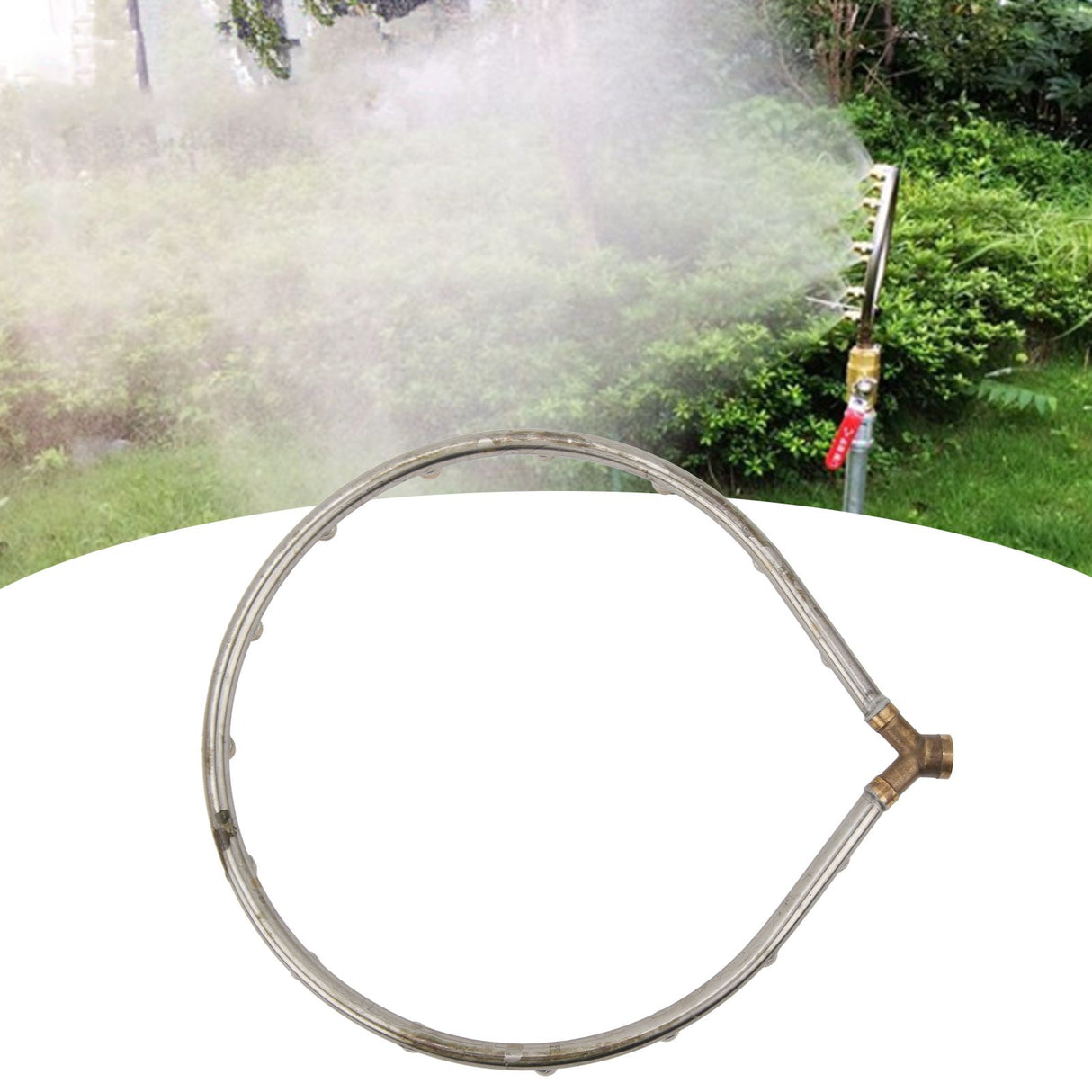 Multifunctional Annular Nozzle G3/8 Female Thread Multi Head Ring Shaped Atomizing Nozzle for Garden Agricultural Irrigation 15 Head
