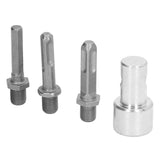 Auger Adapter 1 to 3 Drill Adapter Carbon Steel Round Chuck 2 Pits 2 Slots Garden Auger Drill Connector Garden Tools - Front View