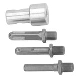 Auger Adapter 1 to 3 Drill Adapter Carbon Steel Round Chuck 2 Pits 2 Slots Garden Auger Drill Connector Garden Tools