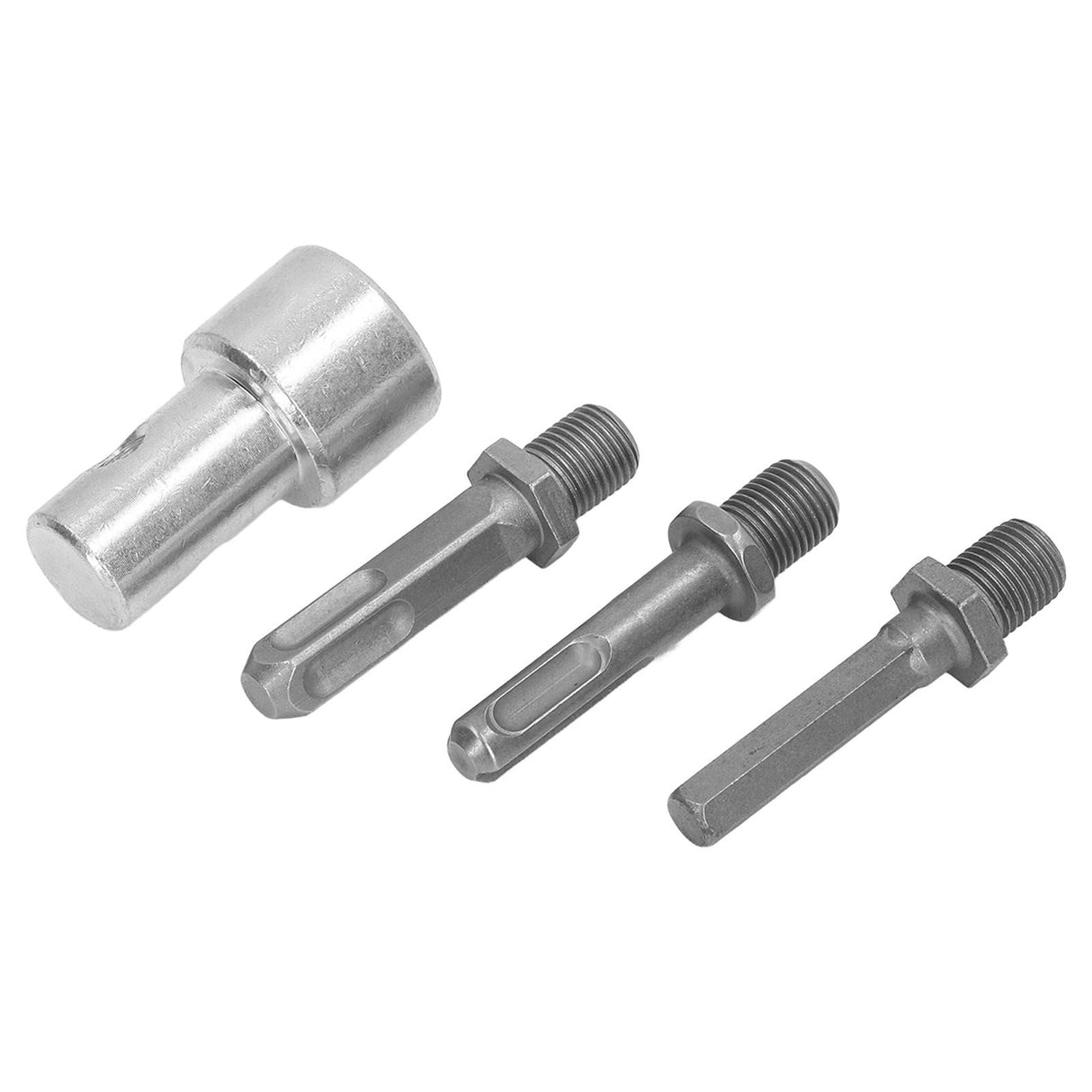 Auger Adapter 1 to 3 Drill Adapter Carbon Steel Round Chuck 2 Pits 2 Slots Garden Auger Drill Connector Garden Tools