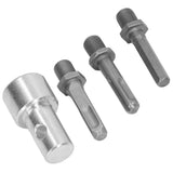 Auger Adapter 1 to 3 Drill Adapter Carbon Steel Round Chuck 2 Pits 2 Slots Garden Auger Drill Connector Garden Tools - 45-Degree Angle