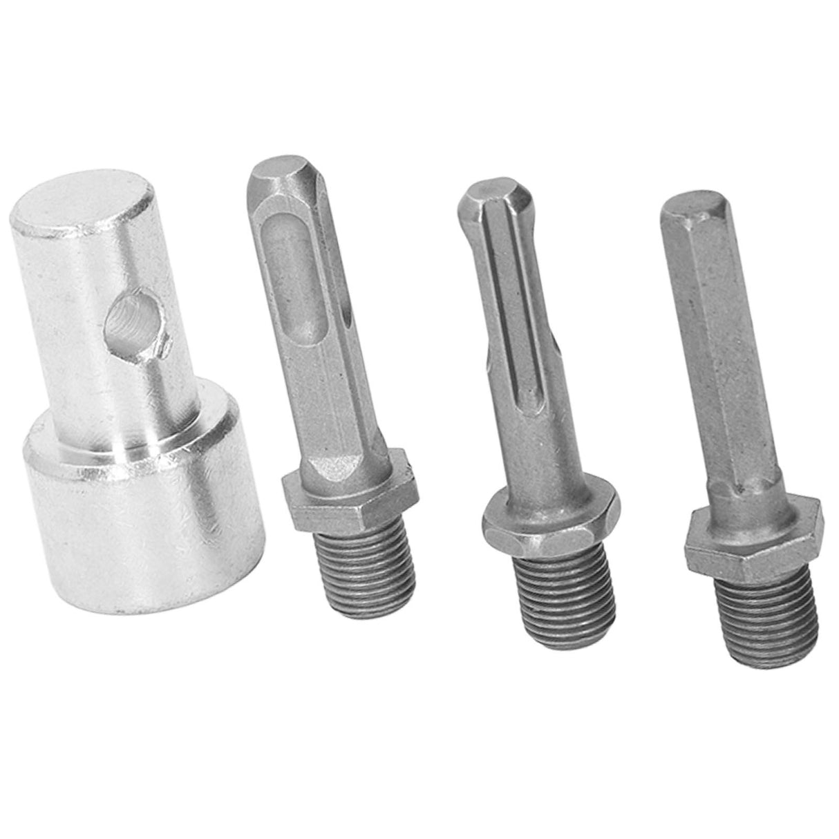 Auger Adapter 1 to 3 Drill Adapter Carbon Steel Round Chuck 2 Pits 2 Slots Garden Auger Drill Connector Garden Tools