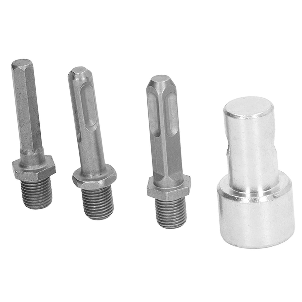 Auger Adapter 1 to 3 Drill Adapter Carbon Steel Round Chuck 2 Pits 2 Slots Garden Auger Drill Connector Garden Tools