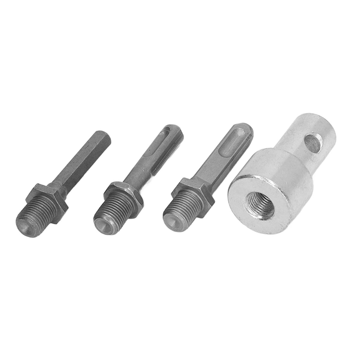 Auger Adapter 1 to 3 Drill Adapter Carbon Steel Round Chuck 2 Pits 2 Slots Garden Auger Drill Connector Garden Tools