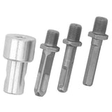 Auger Adapter 1 to 3 Drill Adapter Carbon Steel Round Chuck 2 Pits 2 Slots Garden Auger Drill Connector Garden Tools