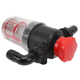 Water Pump Strainer Filter with 60 Mesh Stainless Steel Filter Screen High Flow Pipeline Filter Transparent Design 25mm Interface ( G1 Pipe) - Rear View
