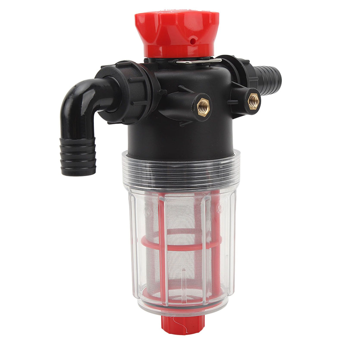 Water Pump Strainer Filter with 60 Mesh Stainless Steel Filter Screen High Flow Pipeline Filter Transparent Design 25mm Interface ( G1 Pipe)