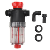 Water Pump Strainer Filter with 60 Mesh Stainless Steel Filter Screen High Flow Pipeline Filter Transparent Design 19mm Interface ( G3/4 Pipe)