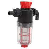 Water Pump Strainer Filter with 60 Mesh Stainless Steel Filter Screen High Flow Pipeline Filter Transparent Design 19mm Interface ( G3/4 Pipe) - Side View