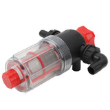 Water Pump Strainer Filter with 60 Mesh Stainless Steel Filter Screen High Flow Pipeline Filter Transparent Design 19mm Interface ( G3/4 Pipe) - 45-Degree Angle