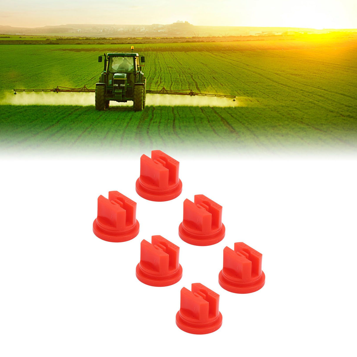 20 Pcs Flat Fan Spray Tip Uniform Spray Distribution 110 Degree Agricultural Sprayer Atomizing Nozzle 30.58mm Bore Diameter
