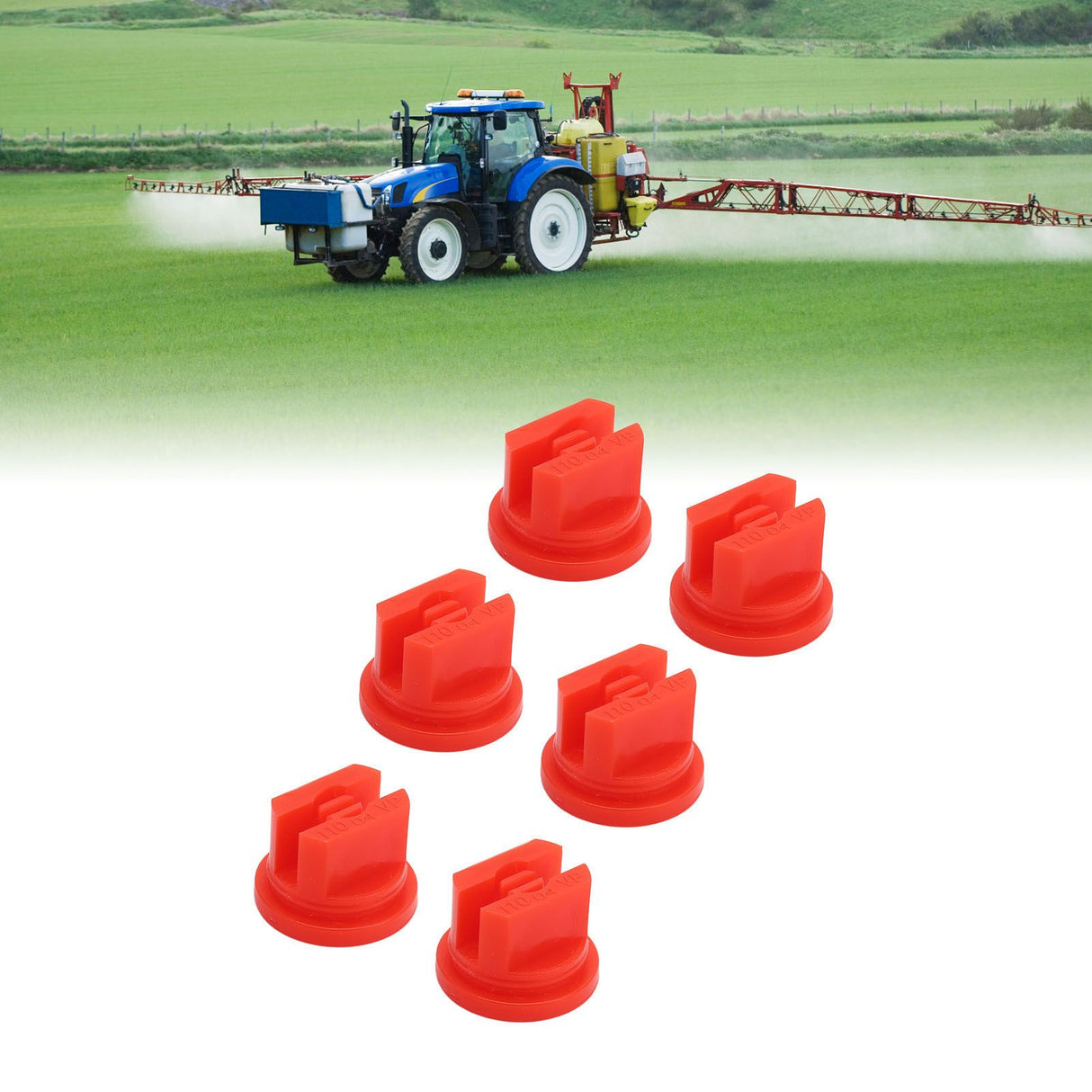 20 Pcs Flat Fan Spray Tip Uniform Spray Distribution 110 Degree Agricultural Sprayer Atomizing Nozzle 30.58mm Bore Diameter