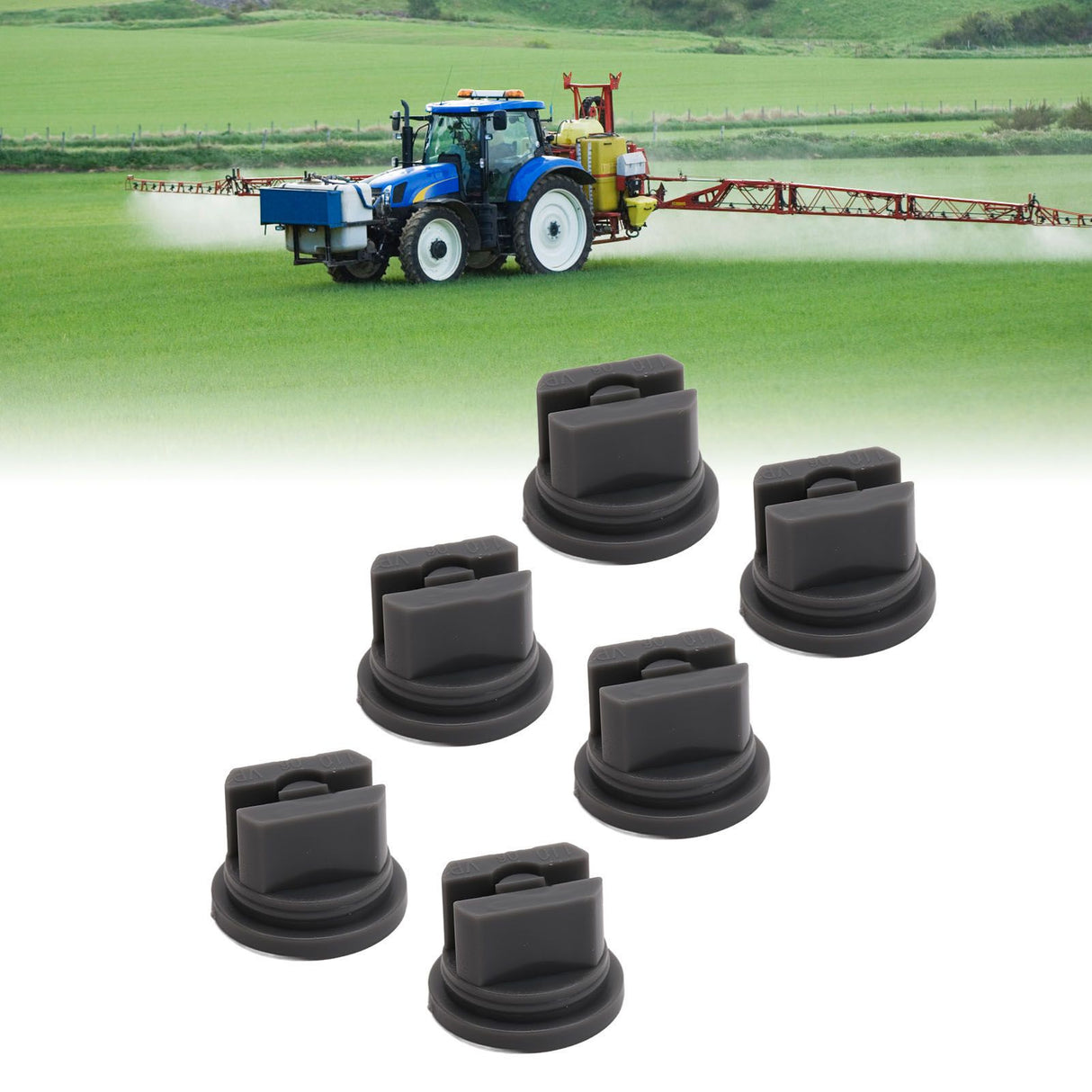 20 Pcs Flat Fan Spray Tip Uniform Spray Distribution 110 Degree Agricultural Sprayer Atomizing Nozzle 30.2mm Bore Diameter