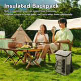 Insulated Backpack Outdoor Large Capacity Insulation Bag Long Term Thermal Insulation Lunch Bag with Side Cup Holder for Travel Picnic Camping - Extra Image