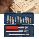 13Pcs Carving Chisel Set Steel Hand Hold Woodworking Whittling Cutter Portable Carving Tools