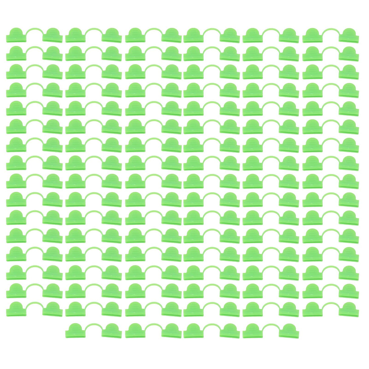 100PCS Greenhouse Clamp Plastic Double Head Shading Garden Hoop Greenhouse Clip Fiberglass Gardening Supplies 5mm Light Green
