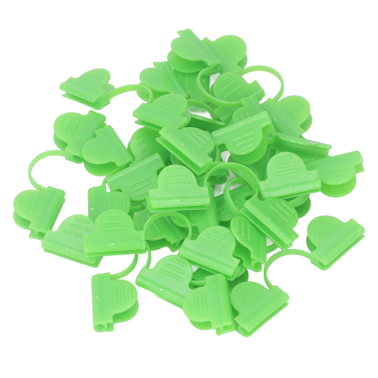 100PCS Greenhouse Clamp Plastic Double Head Shading Garden Hoop Greenhouse Clip Fiberglass Gardening Supplies 5mm Light Green