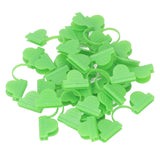 100PCS Greenhouse Clamp Plastic Double Head Shading Garden Hoop Greenhouse Clip Fiberglass Gardening Supplies 6mm Light Green - Top-Down View