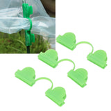 100PCS Greenhouse Clamp Plastic Double Head Shading Garden Hoop Greenhouse Clip Fiberglass Gardening Supplies 6mm Light Green - Extra Image