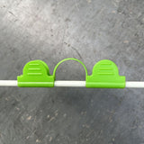 100PCS Greenhouse Clamp Plastic Double Head Shading Garden Hoop Greenhouse Clip Fiberglass Gardening Supplies 6mm Light Green